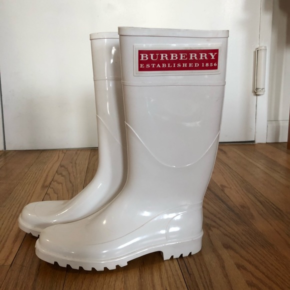 Burberry Shoes - Burberry White Rainboots